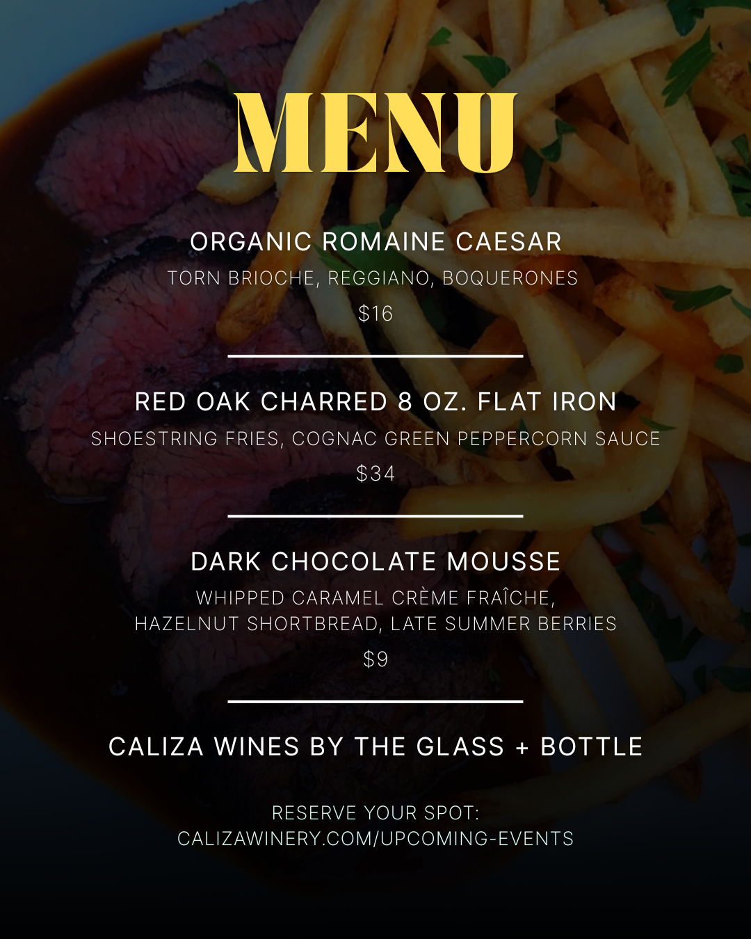 Steak Frites Friday (1) Steak Frites Friday Menu